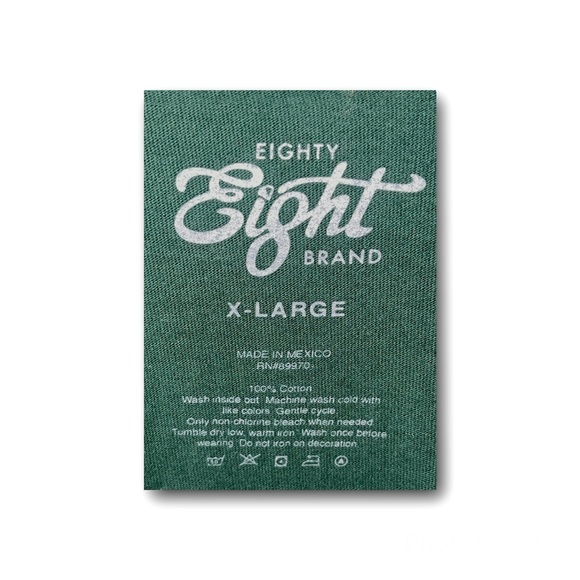 Eighty Eight Brand XL Green Organic Goods Shirt - Picture 4 of 4